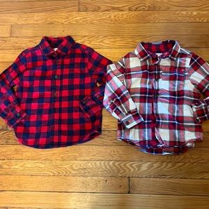 Two plaid button downs (4/5)